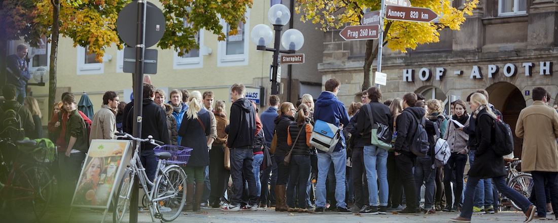 Bei der Fresher's Week des Philosophy & Economics-Studiengangs